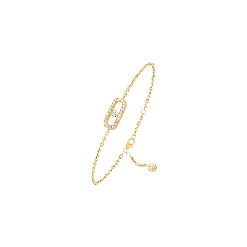 Bracelet Messika Care(s) en or jaune et diamants