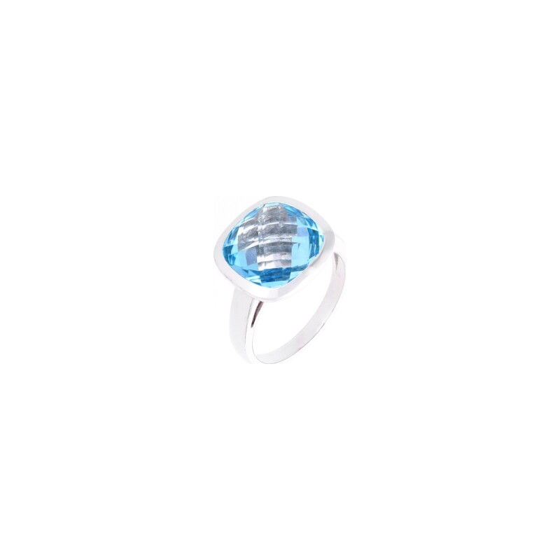 Bague Cesare Pompanon Poppy Blue en or blanc et topaze bleue