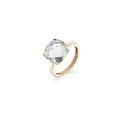 Bague Cesare Pompanon Poppy Blue en or rose et prasiolite