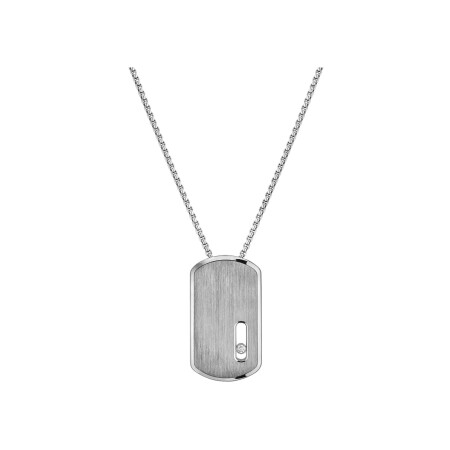 Messika Move Titanium GM pendant, titanium and diamond