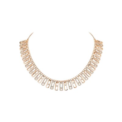 Collier Messika Move Iconica en or rose et diamants