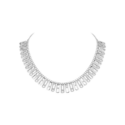 Collier Messika Move Iconica en or blanc et diamants