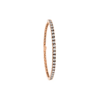 Bracelet Ligne en or rose et diamants