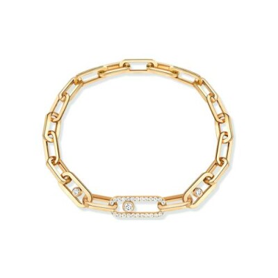 Messika Move Link bracelet, yellow gold and diamonds