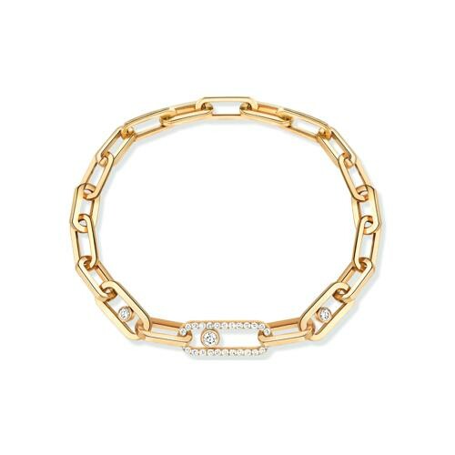 Messika Move Link bracelet, yellow gold and diamonds