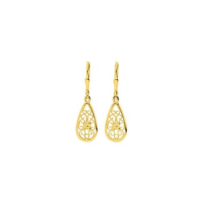 Boucles d'oreilles dormeuses en or jaune