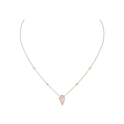 Messika Fiery necklace, rose gold and diamonds