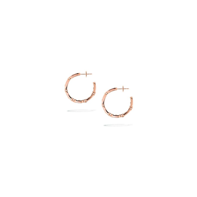 Messika Move Link Small model hoop earrings, rose gold and diamonds