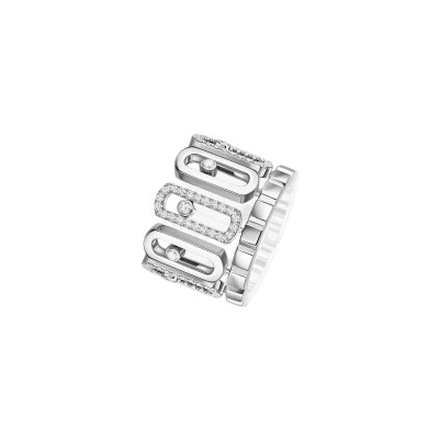 Messika Move Iconica ring, white gold and diamonds