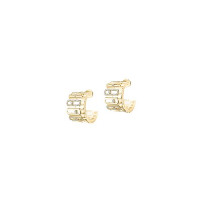 Boucles d'oreilles Messika Move Iconica en or jaune et diamants