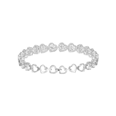 Bracelet rivière Messika Joy Cœur en or blanc et diamants