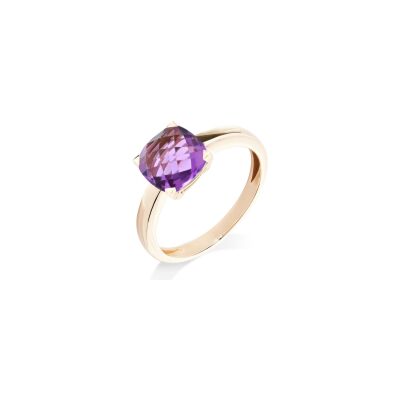 Bague Cesare Pompanon Poppy Blue en or rose et améthyste