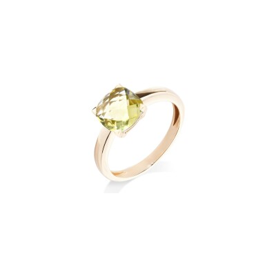 Bague Cesare Pompanon Poppy Blue en or rose et quartz lemon