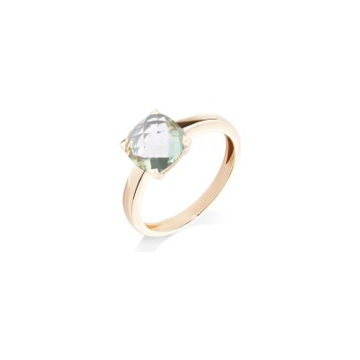 Bague Cesare Pompanon Poppy Blue en or rose et prasiolite
