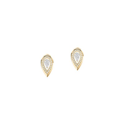 Boucles d'oreilles Messika Fiery en or jaune et diamants 2x0.10ct