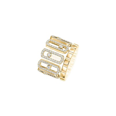 Bague Messika Move Iconica pavée en or jaune et diamants