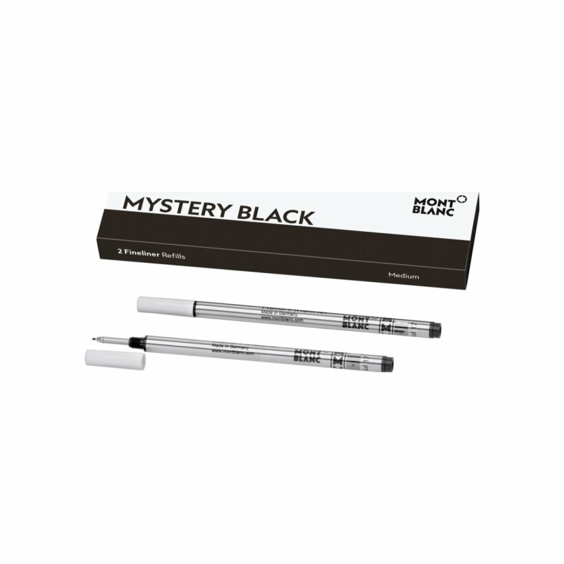 2 recharges pour feutre fin Montblanc médium mystery black