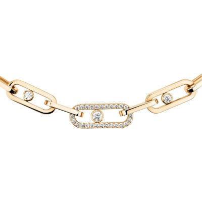 Collier Messika Move Link en or jaune et diamants