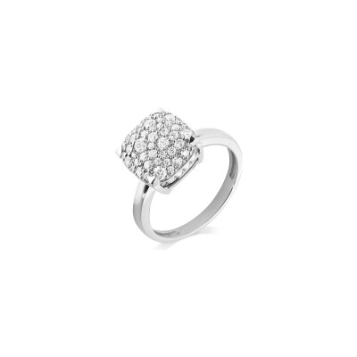 Bague Cesare Pompanon Poppy Blue en or blanc et diamants, petit modèle