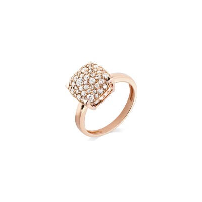Bague Cesare Pompanon Poppy Blue en or rose et diamants, petit modèle