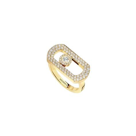 Messika So Move ring, yellow gold and diamonds paved