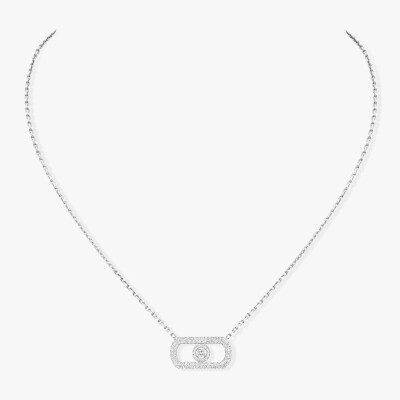 Collier Messika So Move en or blanc et diamants