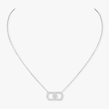 Collier Messika So Move en or blanc et diamants