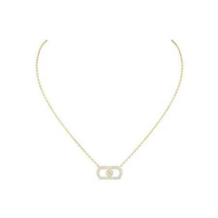 Messika So Move necklace, yellow gold and diamonds paved