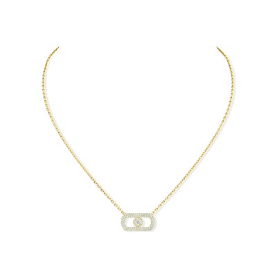 Collier Messika So Move pavé en or jaune et diamants