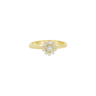 Bague Solitaire en or jaune et diamant