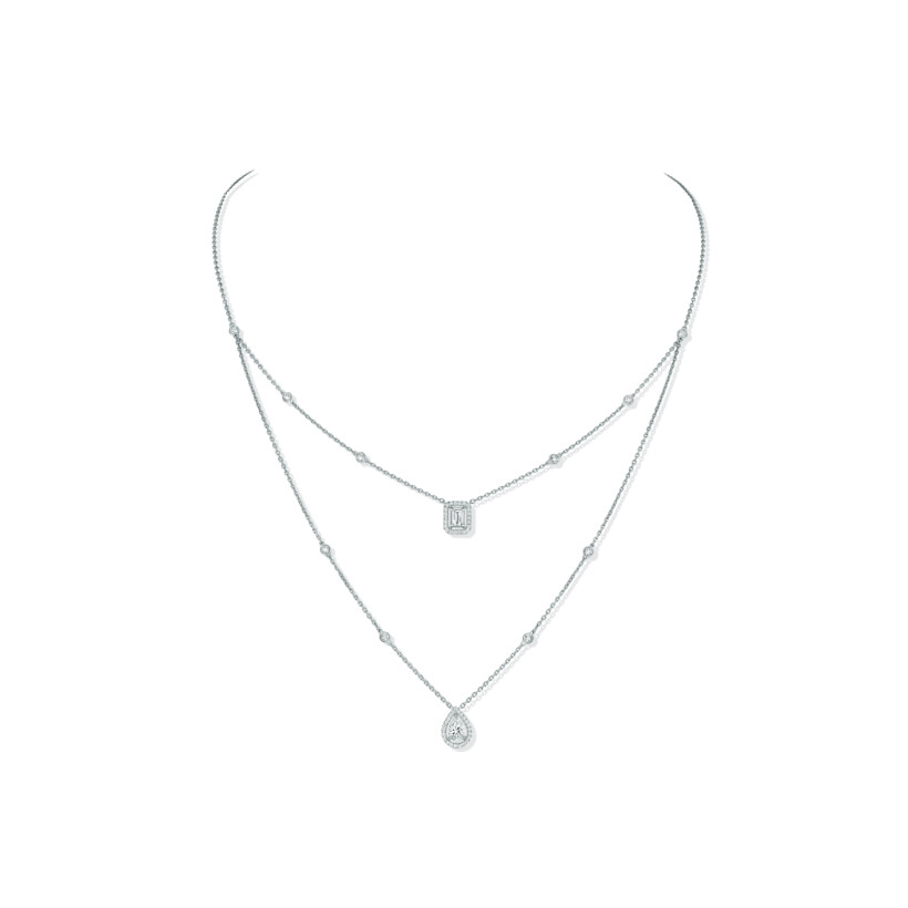 Messika My Twin necklace, white gold and diamonds