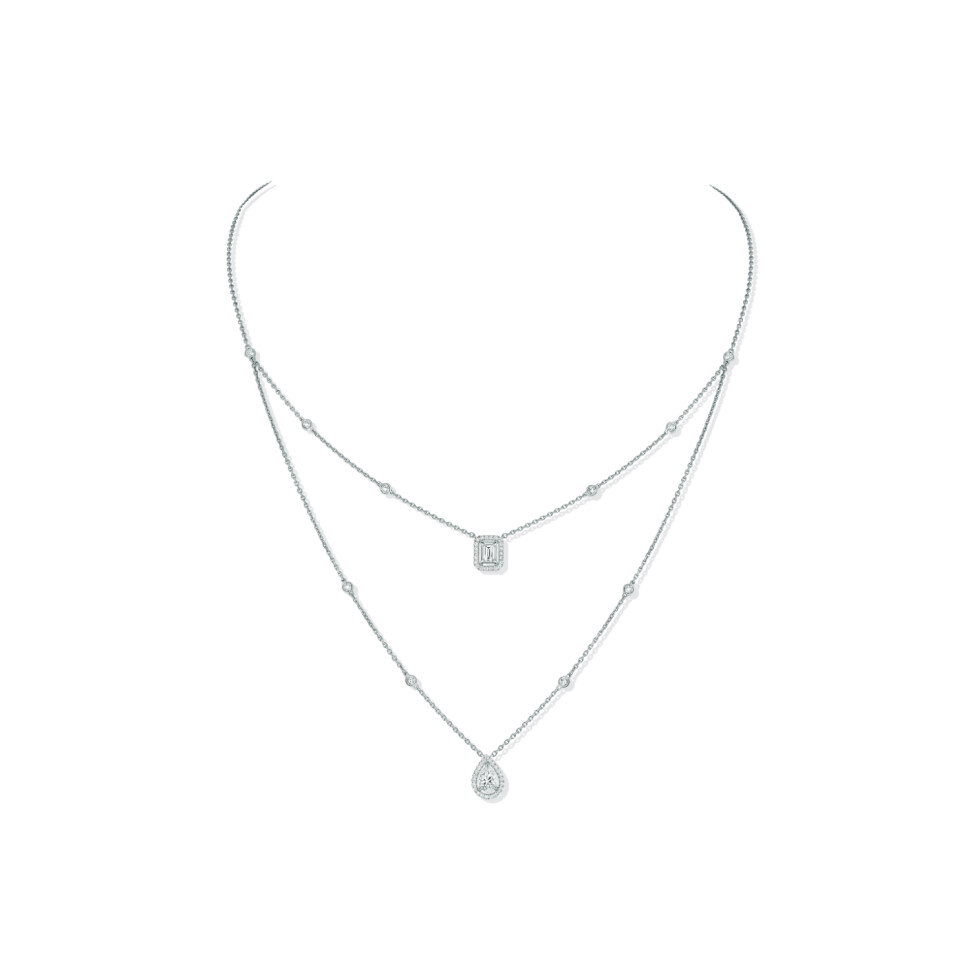 Messika My Twin necklace, white gold and diamonds