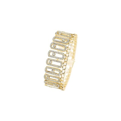 Bracelet Messika Move Iconica pavé en or jaune et diamants