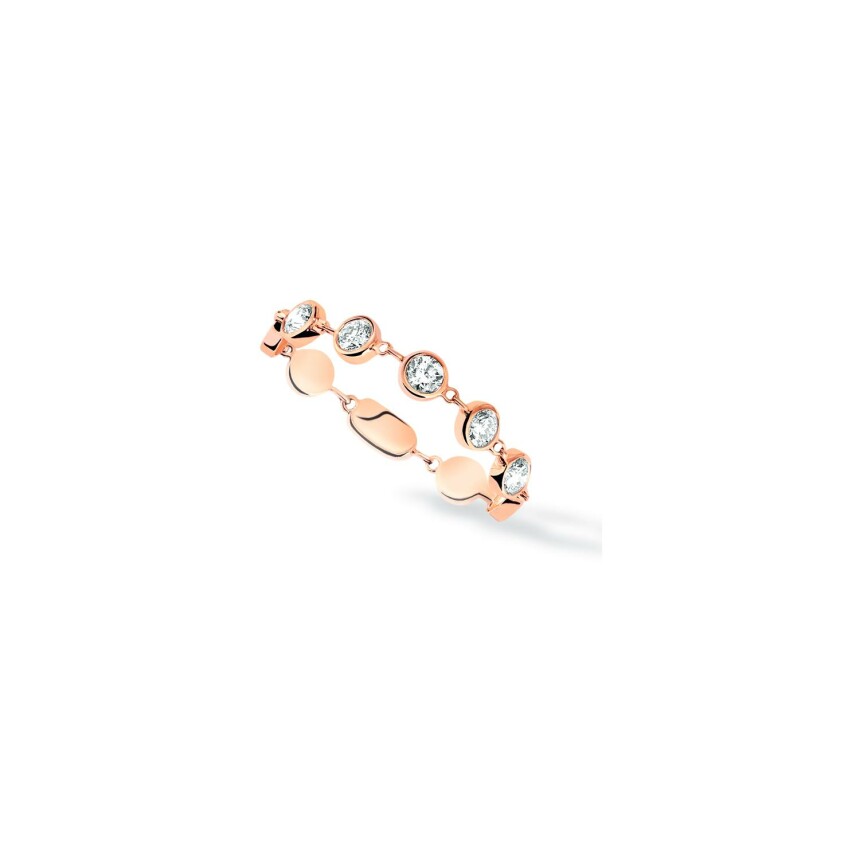 Messika D-Vibes PM in pink gold and diamonds ring