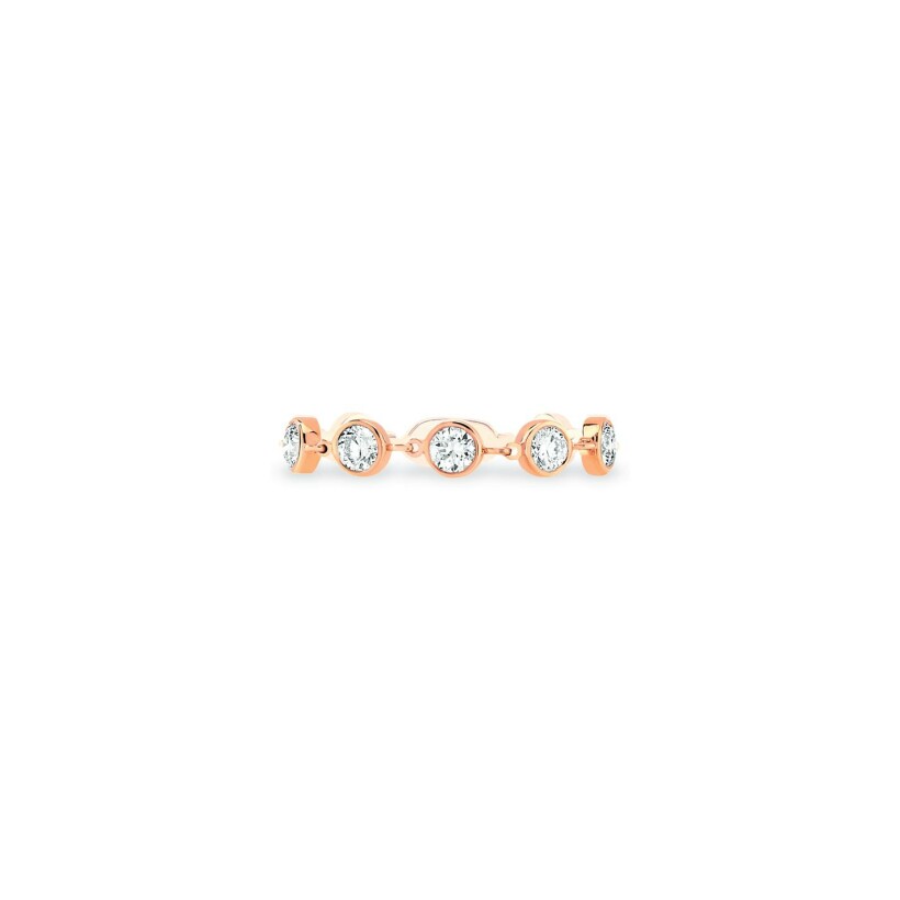 Messika D-Vibes PM in pink gold and diamonds ring