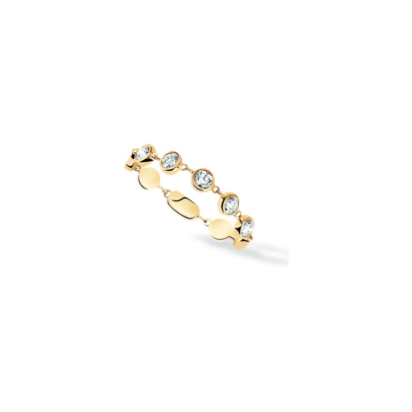 Messika D-Vibes PM in yellow gold and diamonds ring