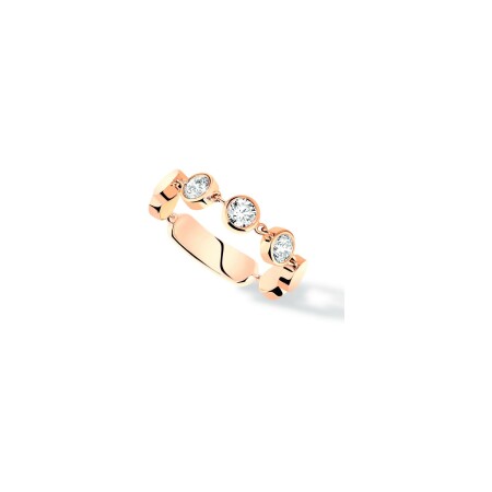 Bague Messika D-Vibes MM en or rose et diamants