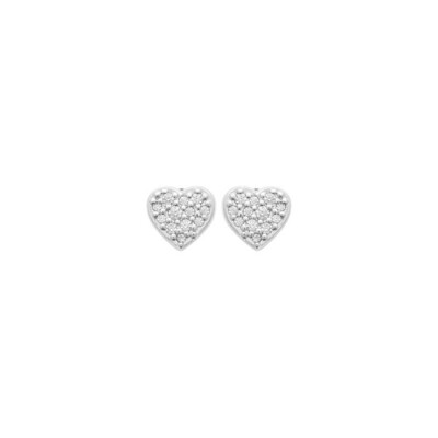 Boucles d'oreilles en argent rhodié et oxydes de zirconium