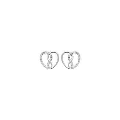 Boucles d'oreilles en argent et oxyde de zirconium