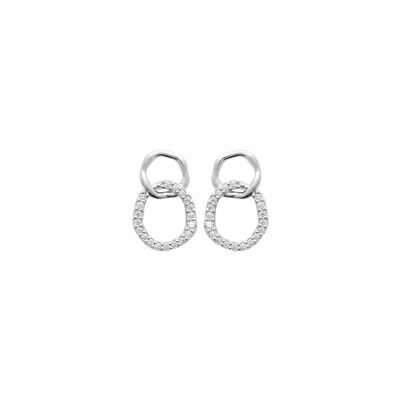 Boucles d'oreilles en argent et oxyde de zirconium