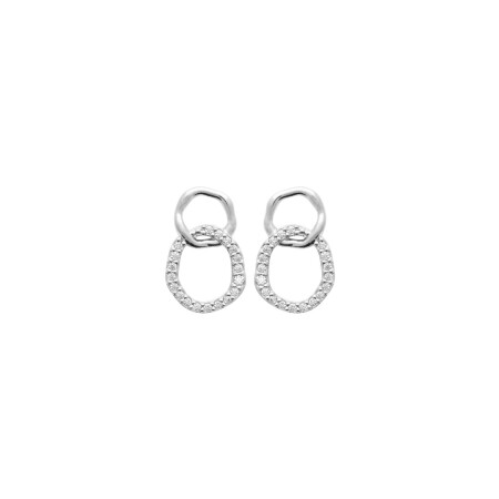 Boucles d'oreilles en argent et oxyde de zirconium