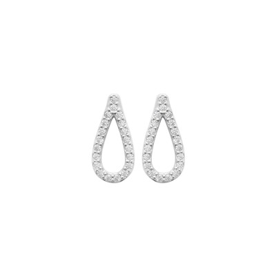 Boucles d'oreilles en argent et oxydes de zirconium