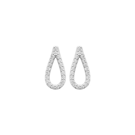 Boucles d'oreilles en argent et oxydes de zirconium