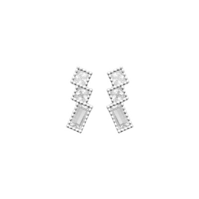 Boucles d'oreilles en argent et oxydes de zirconium