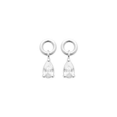 Boucles d'oreilles en argent et oxydes de zirconium