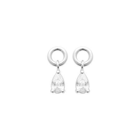 Boucles d'oreilles en argent et oxydes de zirconium