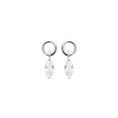 Boucles d'oreilles en argent et oxydes de zirconium