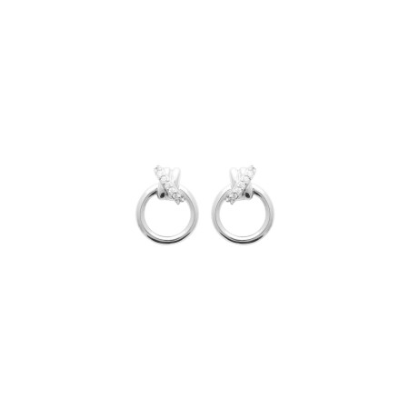 Boucles d'oreilles en argent et oxydes de zirconium