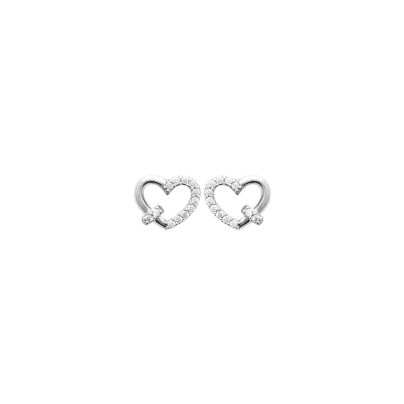 Boucles d'oreilles en argent et oxyde de zirconium