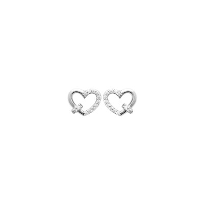 Boucles d'oreilles en argent et oxyde de zirconium